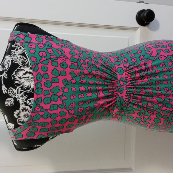 💚Boden💚 - Pink/Green Sienna Jersey Sleeveless Maxi Dress - Picture 8 of 13